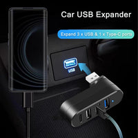 VIENON 4-Port USB 3.0 Hub [90°/180° Degree Rotatable], USB Splitter with PD-in 5W USB C Port, USB Extender for Laptop, Car, iMac, MacBook Air, MacBook Pro, and More