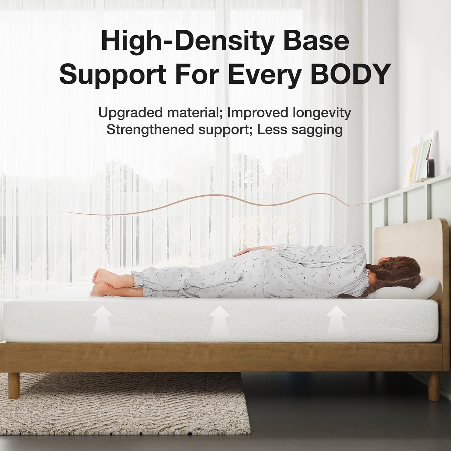 Novilla Twin Mattress, 6 Inch Twin Bed Mattress for Kids, Gel Memory Foam Mattresses for Cooling Night Sleep & Pressure Relief, CertiPUR-US Certified
