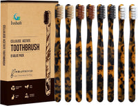 Biodegradable Eco-Friendly Cellulose Acetate Toothbrushes - 8 Count
