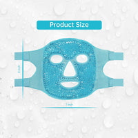 ZNÖCUETÖD Cold Face Eye Mask Ice Pack Reduce Facial Puff, Dark Circles, Gel Beads Hot Heat Cold Compress Pack, Face SPA for Woman Sleeping, Pressure, Headaches, Skin Care, Post Laser Care[Blue]