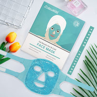 ZNÖCUETÖD Cold Face Eye Mask Ice Pack Reduce Facial Puff, Dark Circles, Gel Beads Hot Heat Cold Compress Pack, Face SPA for Woman Sleeping, Pressure, Headaches, Skin Care, Post Laser Care[Blue]