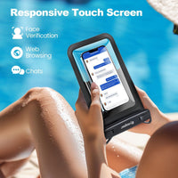 [Up to 10"] Large Waterproof Phone Pouch Bag - 2 Pack IPX8 Waterproof Phone Case for iPhone 17 16 15 Pro Max Galaxy S25 S24 Ultra, Touchscreen & Underwater Photography, Beach Cruise Travel Essentials