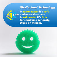 Scrub Daddy Color Sponges - Scratch-Free Multipurpose Dish Sponges for Kitchen, Bathroom & Household Cleaning - Made with BPA-Free Polymer Foam (3 Count)