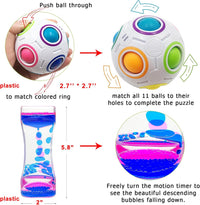 Scientoy Fidget Toy Set, 35 Pcs Sensory Toy for ADD, OCD, Autistic Children, Adults, Anxiety Autism to Stress Relief and Anti Anxiety with Motion Timer, Perfect for Classroom Reward with Gift Box