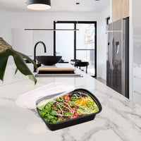 38oz Meal Prep Containers, Extra Large &Thick Food Storage Containers with Lids, Reusable Plastic,Disposable Bento Box,Stackable,Microwave/Freezer/Dishwasher Safe, BPA Free (30Pack)