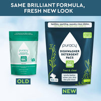 Puracy Dishwasher Pods, Natural Dishwasher Detergent, Free & Clear Dish tabs - Enzyme-Powered, Spot & Residue Free - TikTok Trend Items, Must Haves from TikTok Made Me Buy It (Free & Clear, 50 Count)