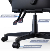 ELECWISH Gaming Chair, Backrest and Seat Height Adjustable Swivel Recliner Racing Office Computer Ergonomic Video Game Chair with Footrest and Lumbar Support, Gray