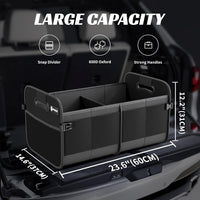 Sposuit Trunk Organizer for Car - 70L Collapsible Car Storage with 11 Pockets & Reinforced Handles, SUV Trunk Organizers for Grocery Cargo(Black)