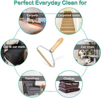 Portable Lint Remover - Carpet Scraper, Lint Cleaner, Pet Hair Remover, Clothes Fuzz Shaver, Reusable Double Sided Lint Remover Easy to Removing Lint Pet Hair Dust in Clothes and Furniture 1 Pack