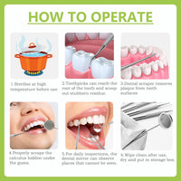 Dental Tools, Professional Teeth Cleaning Oral Care Hygiene Kit, Stainless Steel Dental Pick Tooth Scraper Tartar Plaque Remover for Dentist, Personal, Pet Use with Storage Box