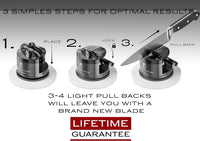 Diamond Edge No.1 Knife Sharpener – Safe & Compact Manual Knife Sharpener for Any Knife - Knives Sharpener Suitable for Serrated & Outdoor Blades – Professional Quality, Black
