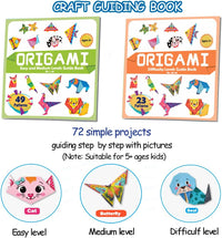 hapray Origami Kit for Kids Ages 5-8 8-12, with Guiding Book, 152 Paper with 72 Patterns, DIY Art and Craft Projects, Beginners Children's Day Gift Boy Girl