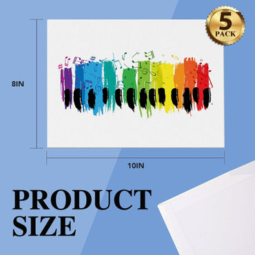 ESRICH Canvas Boards for Painting, 5 Pack Canvases for Painting 8x10 Cotton Primed Acid Free Blank Canvas Panels for Oil Paint, Watercolor, Acrylic Paint, Gouache and Tempera