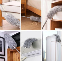 ASelected Extendable Microfiber Duster Duster with 108" Telescoping Extension Pole No Scratch to Ceiling Washable Hand Duster for Cleaning High Ceiling Fans Blinds Cobweb Cars