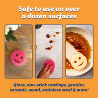 Scrub Daddy 6 Scrub Mommy Kitchen Sponges & 1 Daddy Caddy Sponge Holder - Scratch-Free for Dishes & Multipurpose Cleaning - BPA Free & Made with Polymer Foam - Stain & Odor Resistant