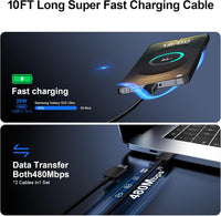 Super Fast Charger Type C, 25W USB C Wall Charger Fast Charging for Samsung Galaxy S25 Ultra/S25/S25+/S24+/S24 Ultra/S24/S24+/S23 Ultra/S22 Ultra/S21 with 10FT Long Android Type C Charger Cable 2Pack
