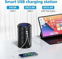 21 in 1 Tower Power Strip Surge Protector with 16 Outlets and 5 USB Ports (2 USB-C), 6FT Extension.