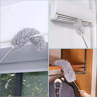 ASelected Extendable Microfiber Duster Duster with 108" Telescoping Extension Pole No Scratch to Ceiling Washable Hand Duster for Cleaning High Ceiling Fans Blinds Cobweb Cars