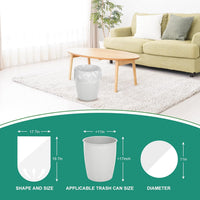Magesh 4 Gallon Trash Bag Strong, Leakage-Free, Small Garbage Bags Unscented Thick for Bathroom, Office, Kitchen Small Trash Can, 15L, 105 Bags, Clear