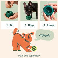 WOOF Pupsicle - Long-Lasting Interactive Dog Toy to Keep Your Pup Busy and Distracted - Safe for Dogs - Low-Mess Design - Dog Toys for Medium and Large Dogs 25-75 lbs