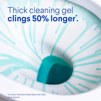 Clorox Toilet Bowl Cleaner, Clinging Bleach Gel, Ocean Mist - 24 Ounces, Pack of 2