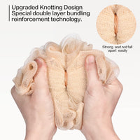Fishent Loofah Bath Sponge Shower Loofahs, 4 Pack Soft Loofa Exfoliating Body Scrubber Mesh Shower Puff Pouf Ball Luffa for Men and Women(50g/pcs)