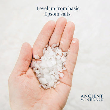 Ancient Minerals Magnesium Bath Flakes – Pure Zechstein Chloride, 1.65 lbs Bag - Cart Shape