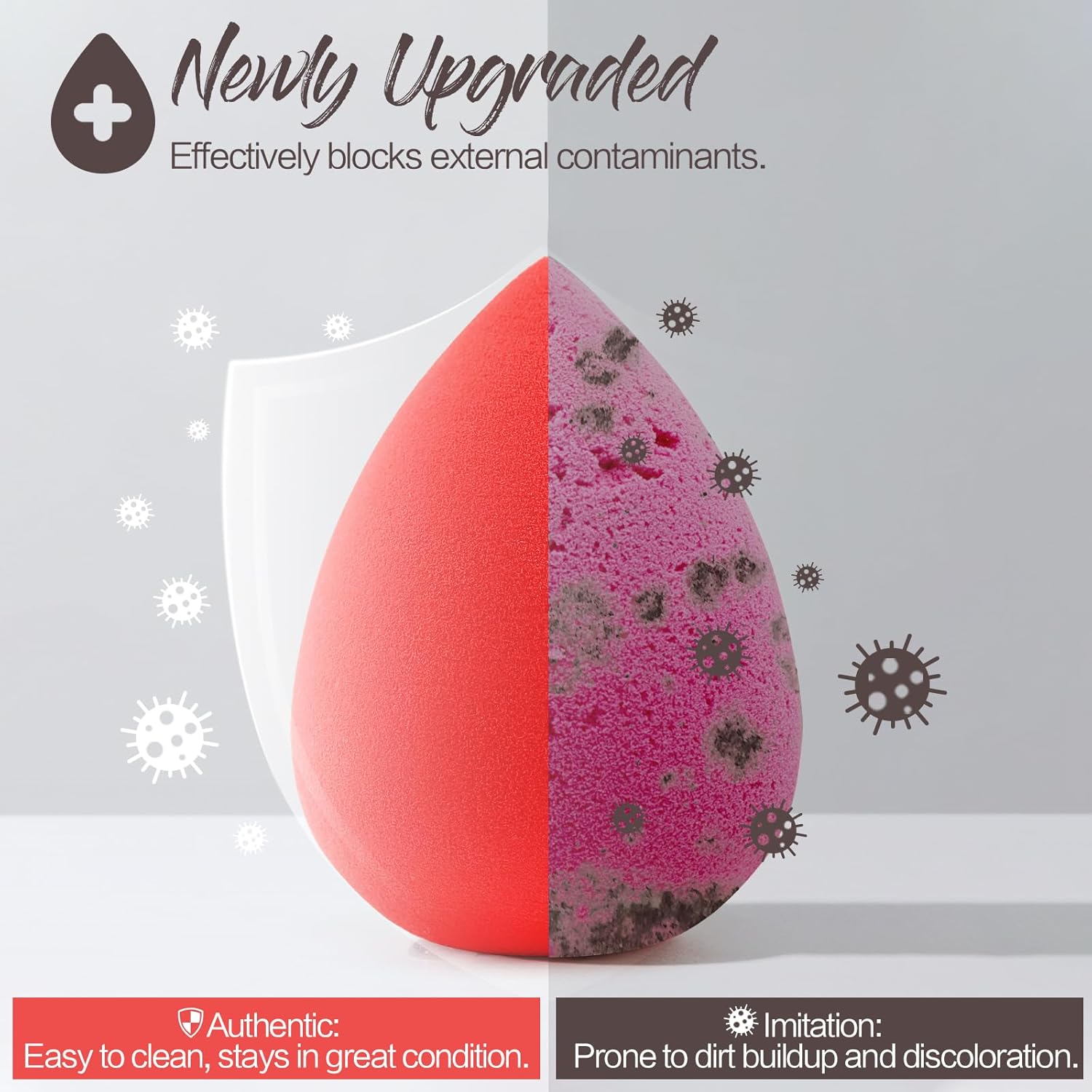 5 Pcs Latex-Free Makeup Sponge Set for Blending Foundation, Liquid, Cream & Powder - Cart Shape