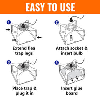 Terro T230 Indoor Electric Flea Trap and Killer - Refillable Flea Traps for Inside Your Home