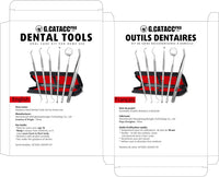G.CATACC Dental Tools, Dental Pick Teeth Cleaning Tools Hygiene Kit, Plaque Remover for Teeth, Professional Stainless Steel Tooth Scraper Plaque Tartar Cleaner - with Case