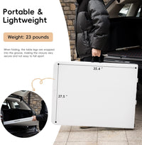 Folding Table 6FT HDPE 6 Foot Foldable Table Portable Banquet Surface Fold-in-Half Desk Utility for Working Meeting Parties, Picnic, Camping, Weddings, Catering, Garden Dining-White