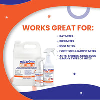 Mite Killer Spray by Mite-B-Gone — Kills Human Mites, Bird, Dust, Spider, Rat, Turkey, Carpet Mites. Treatment for Homes, Furniture, Bedding, Auto & Animals | Non-Toxic | Kid & Pet Safe | 16oz Spray