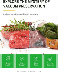 Syntus Vacuum Sealer Bags, 6 Pack 3 Rolls 11" x 20' and 3 Rolls 8" x 20' Commercial Grade BPA Free Bag Rolls, Food Vac Bags for Storage, Meal Prep or Sous Vide