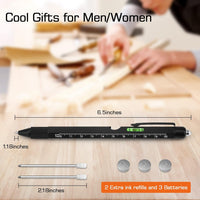 Gifts for Men, Mens Valentines Day Gifts for Him Husband, 9 in 1 Multitool Pen, Cool Tools Gadgets Birthday Stocking Stuffers for Men, Fathers Day Dad Presents from Daughter Son