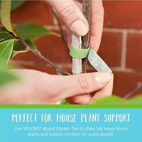 VELCRO Brand VEL-30071-USA ONE-WRAP Garden Ties | Plant Supports for Effective Growing | Strong Grips are Reusable and Adjustable | Cut-to-Length, 50 ft x 1/2 in, Green-Recycled Plastic - Cart Shape