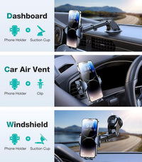 VICSEED [No.1 Powerful Suction] [Rally Racing-Grade Stability] Phone Holders for Your Car 2025 Upgraded Car Phone Holder Mount Truck Stand for Dashboard Windshield Vent for iPhone Samsung All Phones