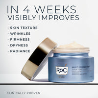 RoC Multi Correxion 5 in 1 Chest Neck Face Moisturizer Face Cream with SPF 30 for Visible Wrinkle and Neck Firming and Tightening, Oil Free Skin Care, 1.7 oz (Packaging May Vary)