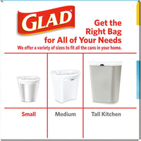 Glad Odorshield Small Drawstring Trash Bags, 4 Gal, Febreze Beachside Breeze, 80 Ct, Pack May Vary