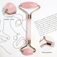 BAIMEI Gua Sha & Jade Roller,Guasha Tool face, Self Care Gift for Women and Men, Massager for Face, Eyes, Neck Care, Skin Care Gifts - Rose Quartz