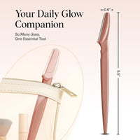 Kitsch Dermaplane Razor for Women Face – Face Razors for Women & Men, Eyebrow Trimmer & Face Shaver – Exfoliating Facial Razor & Skin Care Tool for Smoother Skin - Terracotta, 12 pcs