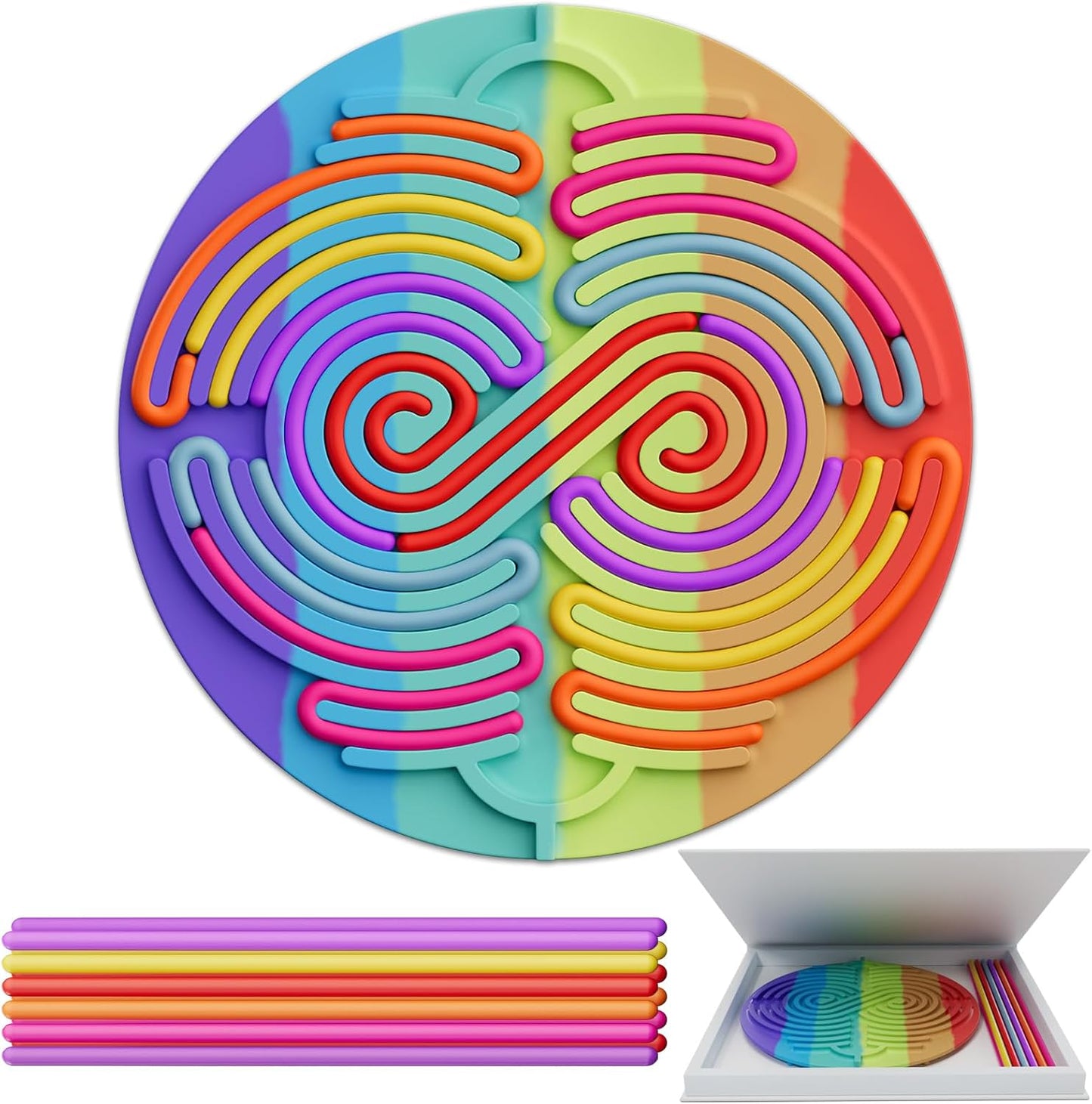 Sensory Activity Board for Kids Toddler Boys , Sensory Fidget Toys for Stress Anxiety Autistic ADHD, Calm Down Travel Airplane Essentials Toys for 3+ Year Old, Stuffers Gifts for Teen Girl