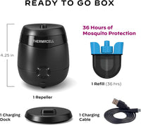 Thermacell E-Series Rechargeable Mosquito Repeller with 20’ Mosquito Protection Zone; Bug Spray Alternative; Scent Free