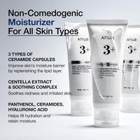 ANUA 3 Ceramide Panthenol Moisture Barrier Cream, Hydrating Face Moisturizer for Normal Skin, Panthenol, Ceramide, Centella for Skin Barrier Non Comedogenic, Korean Skincare (100ml/ 3.38 fl. oz.)
