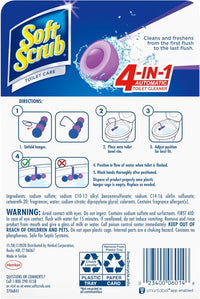 Soft Scrub 4-in-1 Rim Hanger Toilet Bowl Cleaner, Lavender, 2 Count
