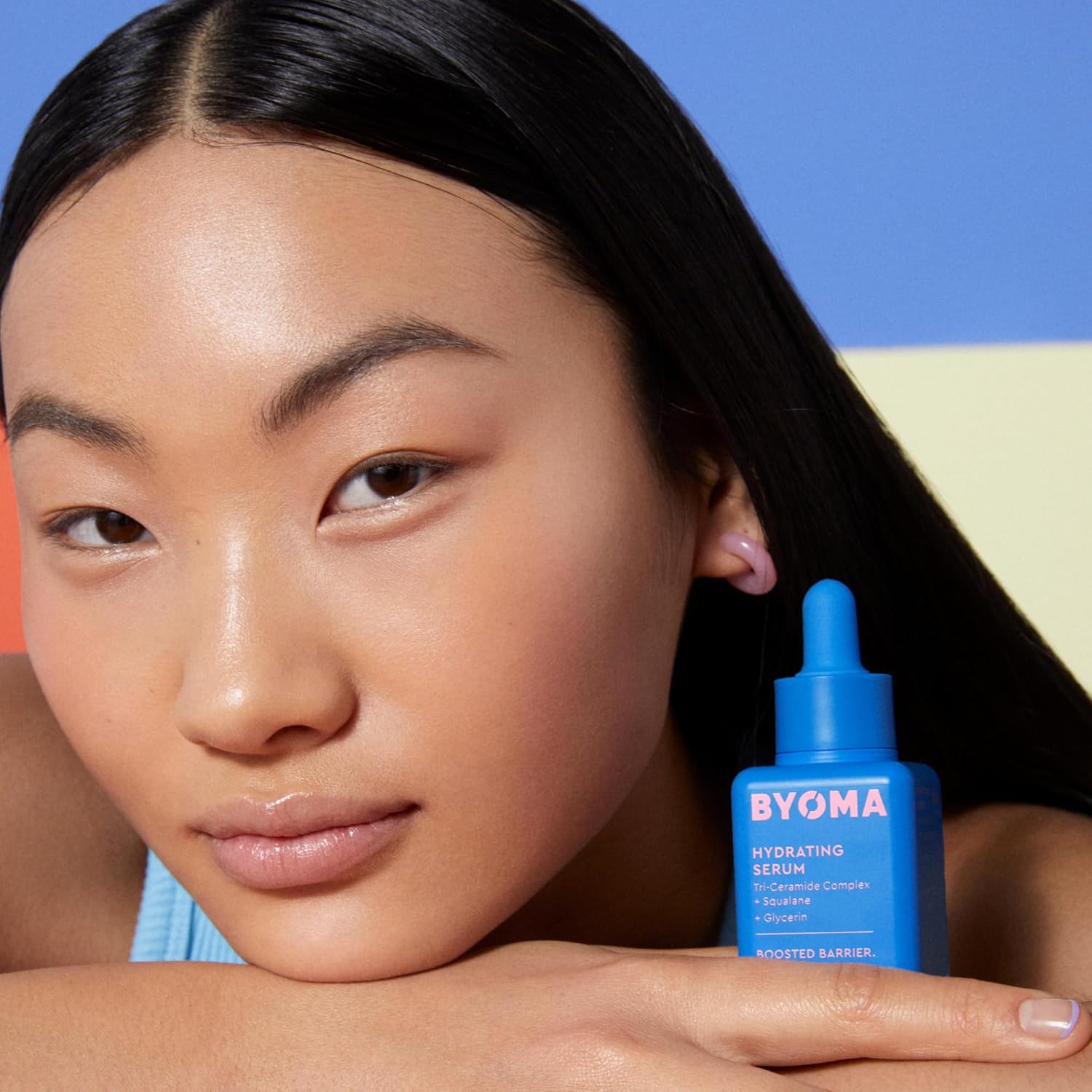 Hydrating Facial Serum with Squalane, Glycerin & Ceramides for Dewy Skin, 1 oz - Cart Shape