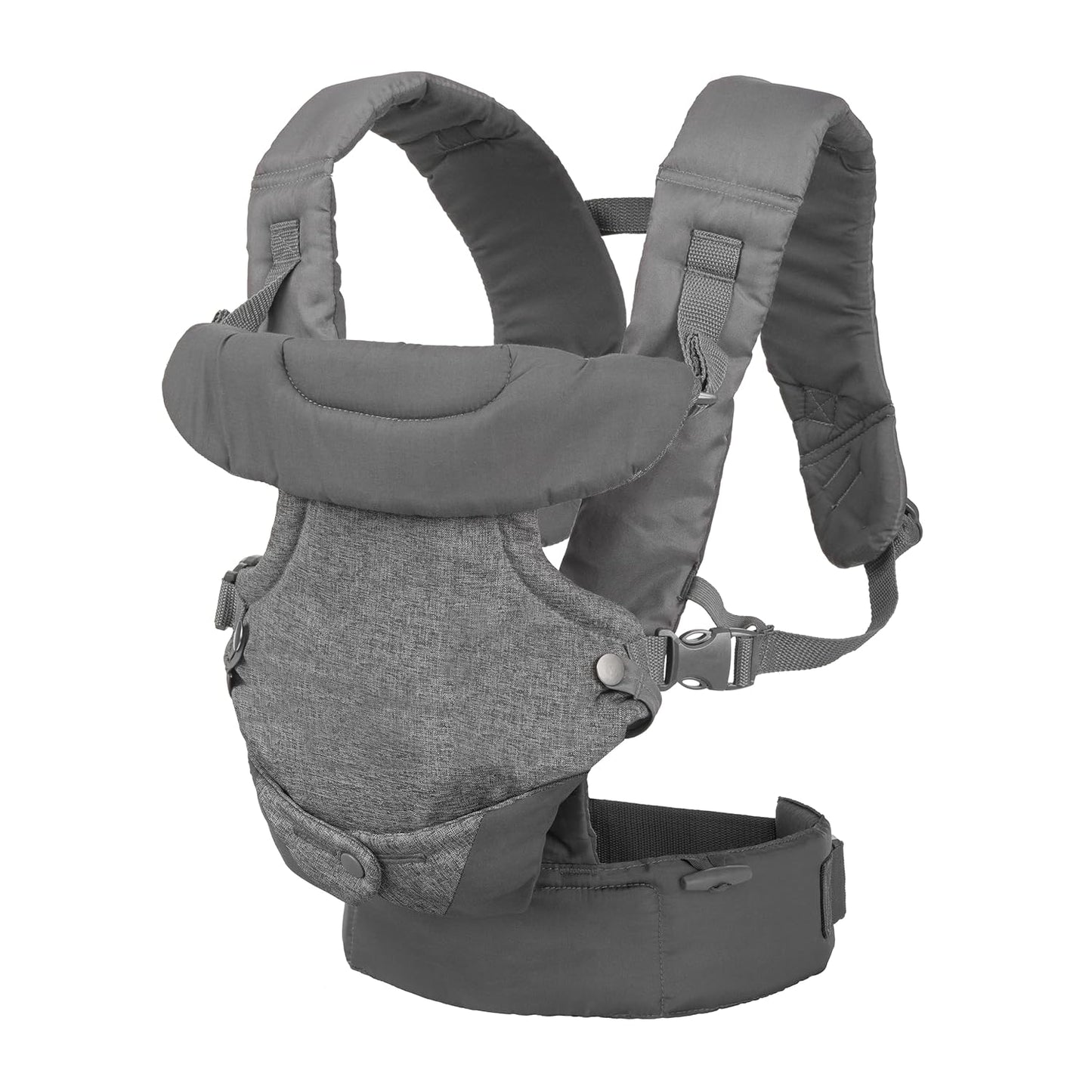 Flip 4-in-1 Convertible Baby Carrier – Ergonomic, Adjustable Carrier for Newborn to Toddler (8–32 lbs), Gray
