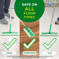 Swiffer Sweeper Wet Mopping Pad Refills for Floor Mop with Febreze Lavender Scent, 12 Count (Packaging May Vary)