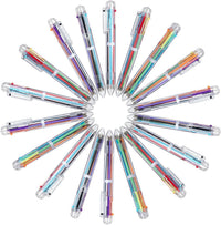 Favide 22 Pack 0.5mm 6-in-1 Multicolor Ballpoint Pen,6-Color Retractable Ballpoint Pens for Office School Supplies Students Children Gift,Kids Party Favors