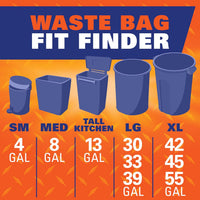 Hefty Ultra Strong 13 Gallon Trash Bags, Black Tall Kitchen Trash Bags 13 Gallon Size, Break Resistant Drawstring Enclosure, Continuous Odor Control, Blackout, Clean Burst Scent, 40 Bags