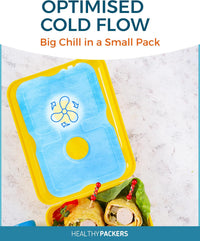 Healthy Packers Slim Ice Packs for Lunch Boxes & Coolers – Reusable, Long-Lasting Freezer Packs for Travel, Beach, Camping, and Office Use (Set of 4)